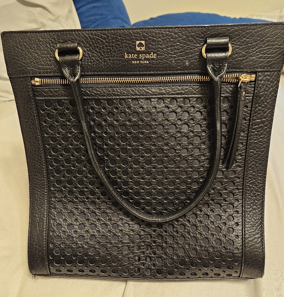 Kate Spade Black Textured Tote